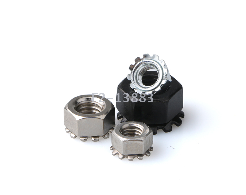 K nut, stainless steel nut, with flower tooth, nut nut, multi-tooth, female screw, female M3M4M5M8
