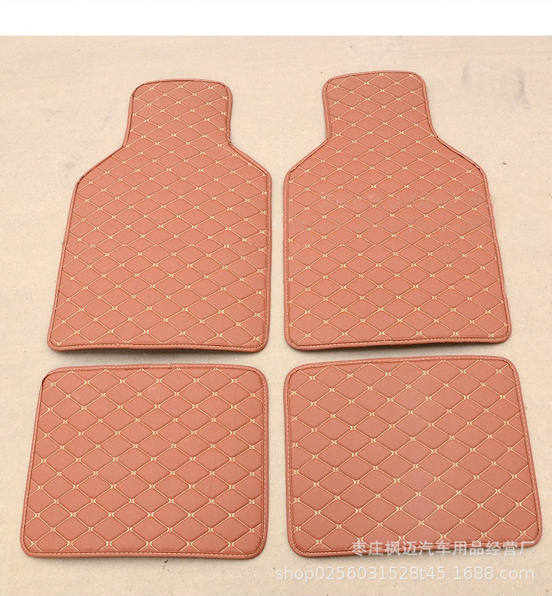 Wholesale Foreign Trade Cross-Border General Car Foot Mat AliExpress Amazon Fully Surrounded by Leather Quilted Silk Ring Right Rudder Wholesale Foreign Trade Cross-Border General Car Foot Mat AliExpress Amazon Fully Surrounded by Leather Quilted Silk Ring Right Rudder