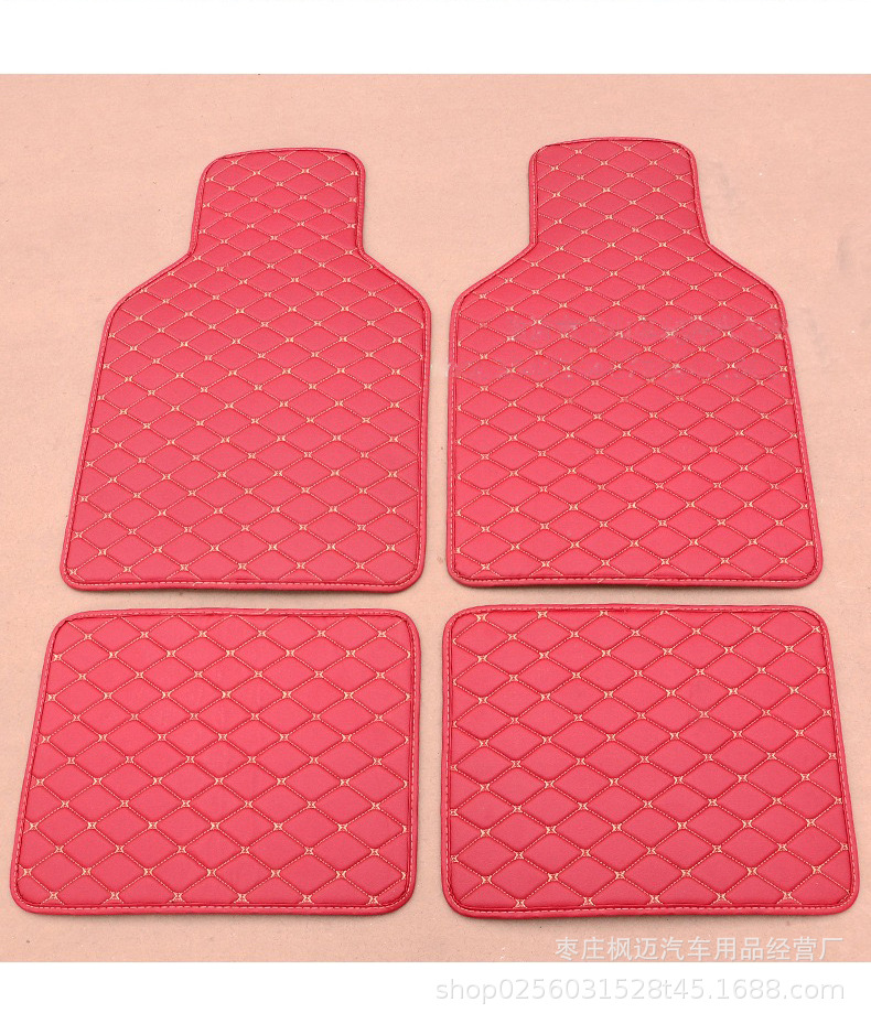 Wholesale Foreign Trade Cross-Border General Car Foot Mat AliExpress Amazon Fully Surrounded by Leather Quilted Silk Ring Right Rudder Wholesale Foreign Trade Cross-Border General Car Foot Mat AliExpress Amazon Fully Surrounded by Leather Quilted Silk Ring Right Rudder