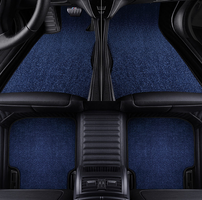 Leather Fully Surrounded Car Foot Mat Hennessy Double-Layer Floor Mat Suitable for Porsche Macan Cayenne Leather Fully Surrounded Car Foot Mat Hennessy Double-Layer Floor Mat Suitable for Porsche Macan Cayenne