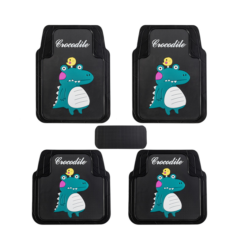 Cutting Car Foot Mat Four Seasons Car Universal Latex Foot Pads Thickened Waterproof Non-Slip Anti-Freezing Easy to Clean