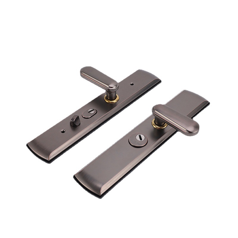 Anti-Theft Door Lock Panel Door Handle Wholesale Mechanical Locks Stainless Steel Handle Bedroom Door Lock Doorknob Protector