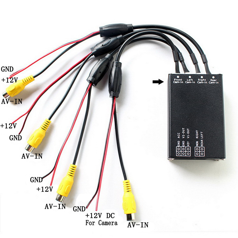 One Product Dropshipping 4Way Converter Car Camera Control Switch 360 Degree Reversing Image Camera One Product Dropshipping 4Way Converter Car Camera Control Switch 360 Degree Reversing Image Camera