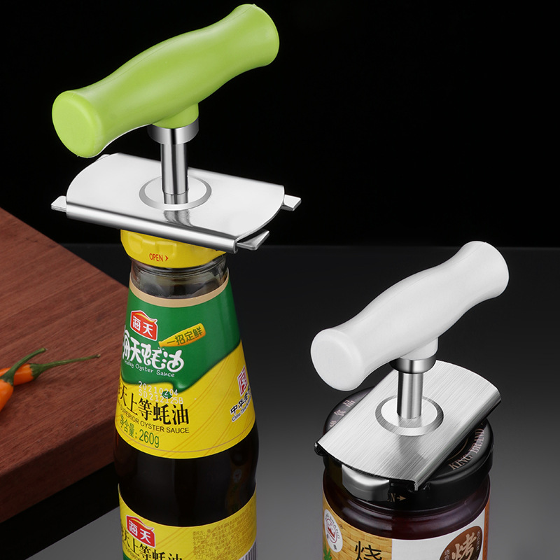 Stainless Steel Labor-Saving Lid Twisting Artifact Can Openers Manual Bottle Opener Can Lid Opener Bottle Cap Opener Bottle Opener