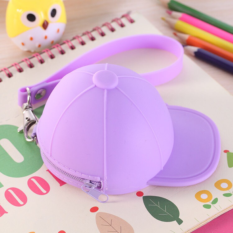 Korean Cute Cartoon Candy Color Baseball Cap Coin Bag Mini Hat Key Case Silicone Female Coin Clutch Korean Cute Cartoon Candy Color Baseball Cap Coin Bag Mini Hat Key Case Silicone Female Coin Clutch