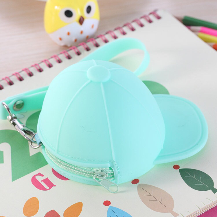 Korean Cute Cartoon Candy Color Baseball Cap Coin Bag Mini Hat Key Case Silicone Female Coin Clutch Korean Cute Cartoon Candy Color Baseball Cap Coin Bag Mini Hat Key Case Silicone Female Coin Clutch