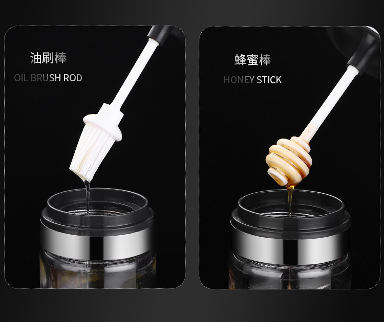 Factory Supplier Kitchen Spice Jar Sealed Glass Seasoning Bottle Cap Spoon Integrated Moisture-Proof Seasoning Bottle Salt Jar Brush Oiler Factory Supplier Kitchen Spice Jar Sealed Glass Seasoning Bottle Cap Spoon Integrated Moisture-Proof Seasoning Bottle Salt Jar Brush Oiler