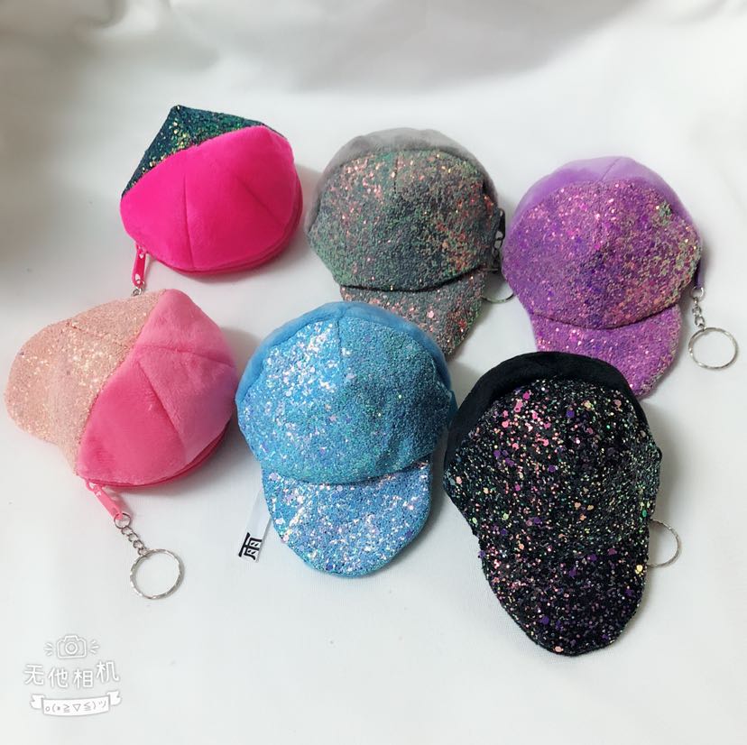 Plush toy sequins zero wallet baseball cap n zero wallet plush hat wallet Plush toy sequins zero wallet baseball cap n zero wallet plush hat wallet