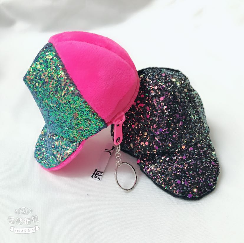 Plush toy sequins zero wallet baseball cap n zero wallet plush hat wallet Plush toy sequins zero wallet baseball cap n zero wallet plush hat wallet