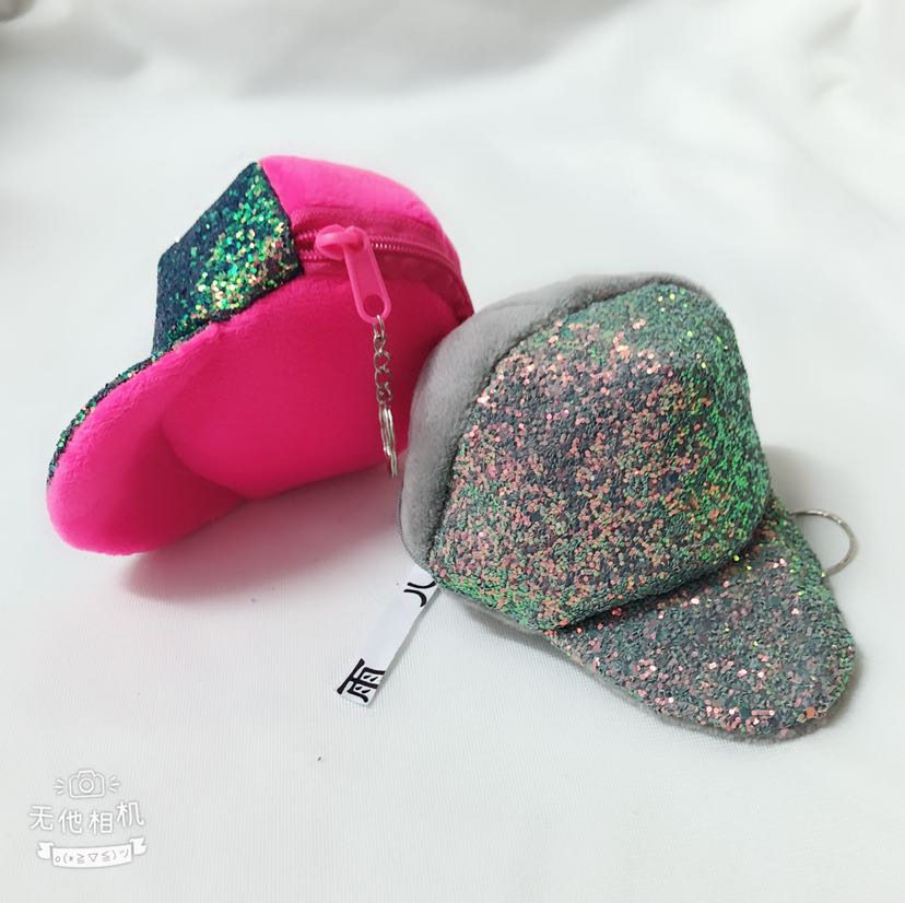 Plush toy sequins zero wallet baseball cap n zero wallet plush hat wallet Plush toy sequins zero wallet baseball cap n zero wallet plush hat wallet