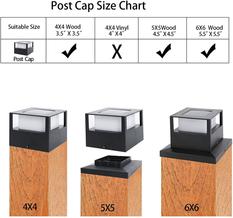 Outdoor Solar Pillar Lamp Square Wooden Pillar Lamp Pillar Cap Lamp Household Garden Lamp Fence Lamp Outdoor Solar Pillar Lamp Square Wooden Pillar Lamp Pillar Cap Lamp Household Garden Lamp Fence Lamp