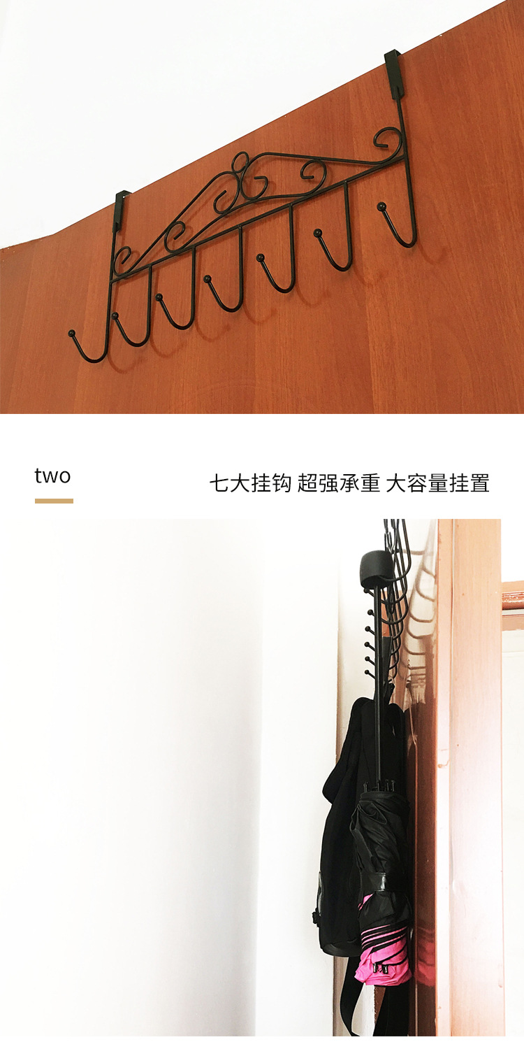 Ri Pai Home Iron Door Hook Storage Rack Wall Hanger Punch Free Door Hanging Rack Clothes Coat and Cap Hook Rack Ri Pai Home Iron Door Hook Storage Rack Wall Hanger Punch Free Door Hanging Rack Clothes Coat and Cap Hook Rack