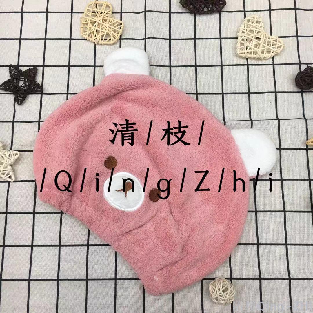 Qingzhi Brand Cute Cartoon Animal Series Hair-Drying Cap Shampoo Hair Drying Gadget Ladies Essential