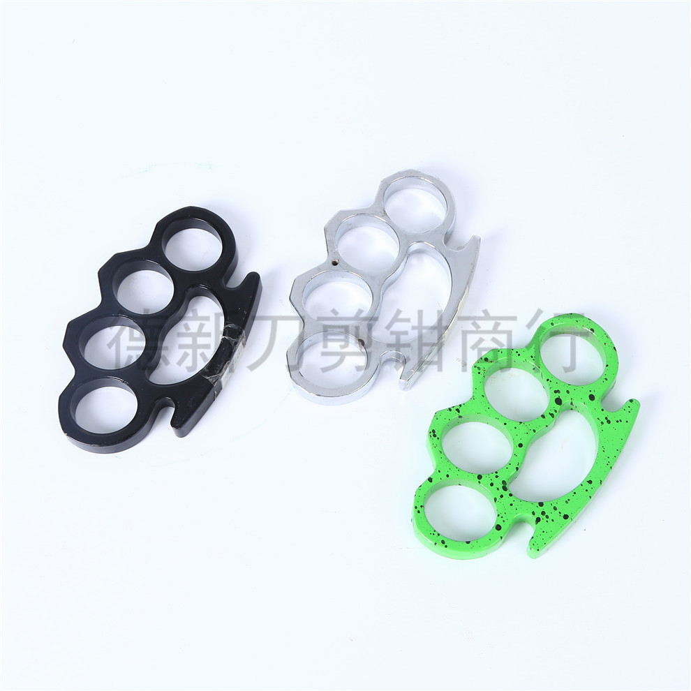 Tiger Finger Boxing Gloves Four-Finger Legal Self-Defense Weapon Hand Chapelet Ring Defense Fighting Supplies Hand Buckle Finger Holder