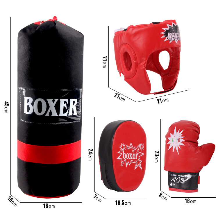 Children&#039;s Boxing Gloves Hand Target Sandbag Set Sanda Baffle Children&#039;s Fitness Boy Exercise Body Training Toys