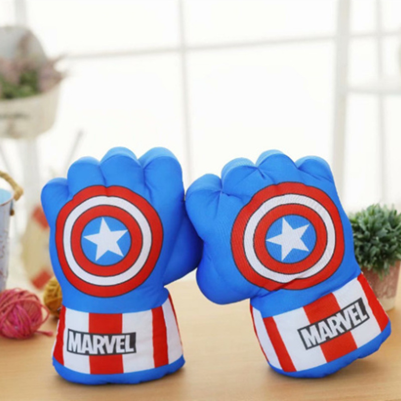Revenge League Captain America Boxing Glove Spider-Man Boxing Gloves Funny Vent Air Plush Toy Spider-Man Toy