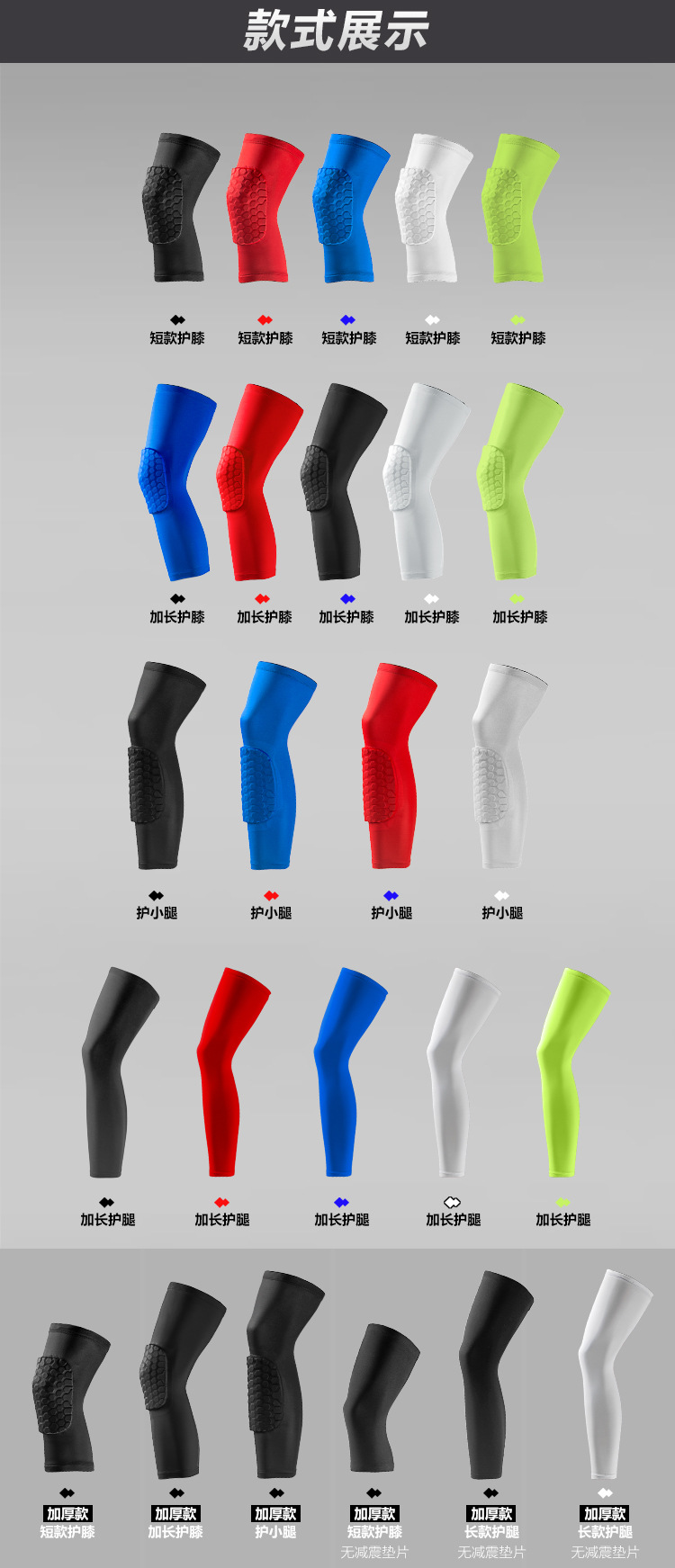 Basketball Kneecap Honeycomb Anti-Collision Anti-Slip Kneecap Lengthened Sports Running Device Protection for Men and Women Honeycomb Knee Brace Wholesale Basketball Kneecap Honeycomb Anti-Collision Anti-Slip Kneecap Lengthened Sports Running Device Protection for Men and Women Honeycomb Knee Brace Wholesale