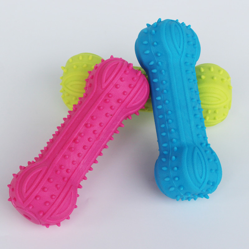 Wholesale Pet TPR Toy Long Whistle Barbell Cat Dog Sound Toy Tooth Cleaning Molar Dog Training Supplies