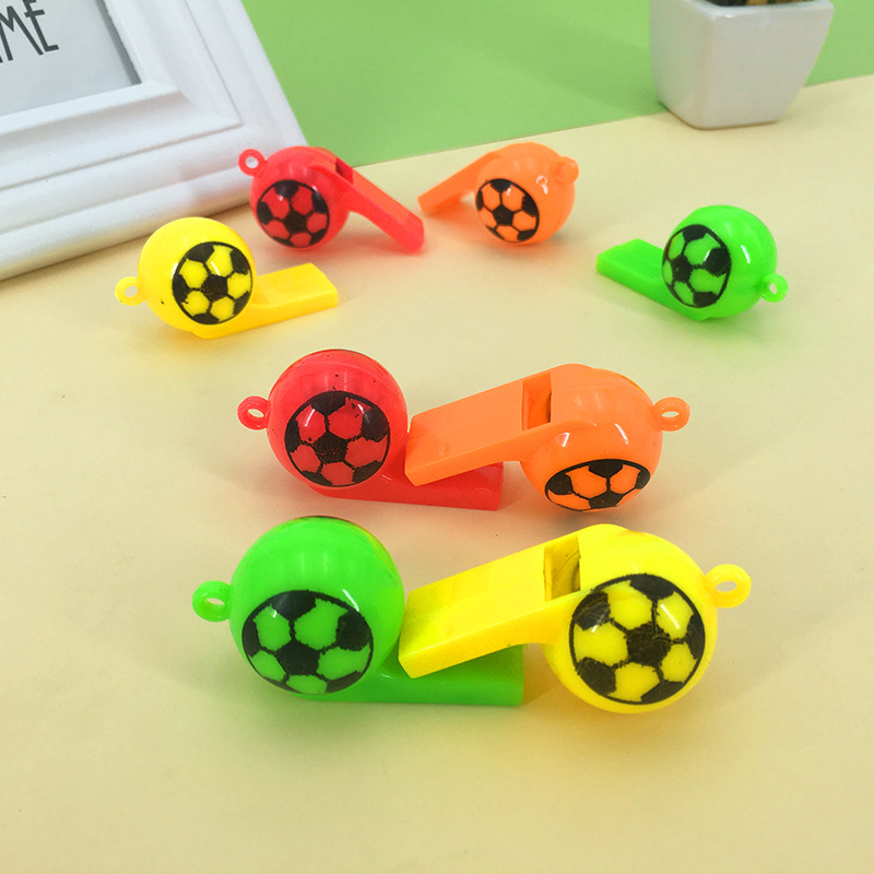 Plastic Colorful Football Multicolor Whistle Referee Whistle Whistle Children&#039;s Toy Whistle Whistle Baby Holiday Gift