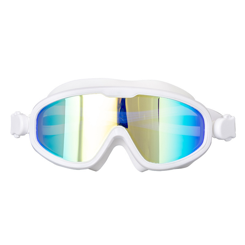 Swimming Glasses Adult Amazon Anti-Fog Polarized Silicone Swimming Goggles Electroplating Snorkeling Myopia Large Frame Swimming Goggles