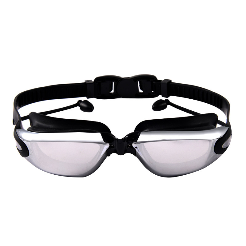 Swimming Goggles Adult Waterproof Silicone Swimming Goggles Myopia Swimming Glasses Goggles Anti-Fog Electroplating Swimming Goggles Set Wholesale