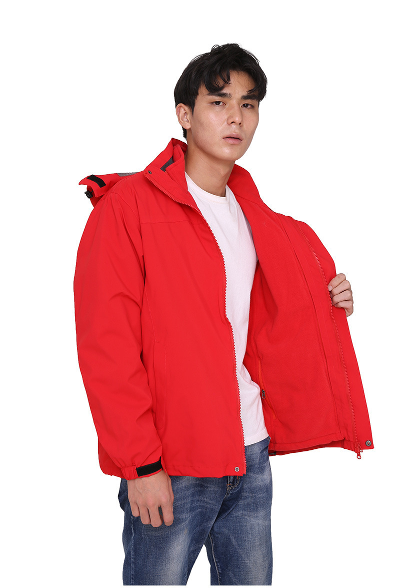 Factory Direct Sales Shell Jacket Male and Female Three in One Outdoor Ski Suit Group Work Uniform Customization Cross-Border Foreign Trade Factory Direct Sales Shell Jacket Male and Female Three in One Outdoor Ski Suit Group Work Uniform Customization Cross-Border Foreign Trade