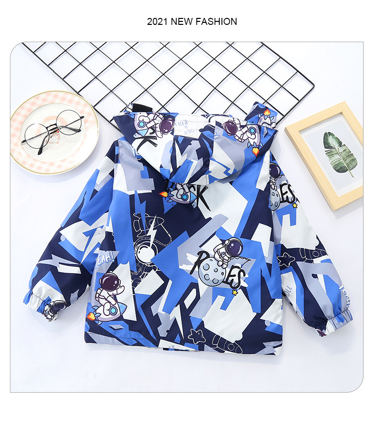 Children's Clothing Boys' Autumn Outdoor Jacket Coat 2021 New Children's Autumn and Winter Detachable Three-in-One Outdoor Jacket Coat