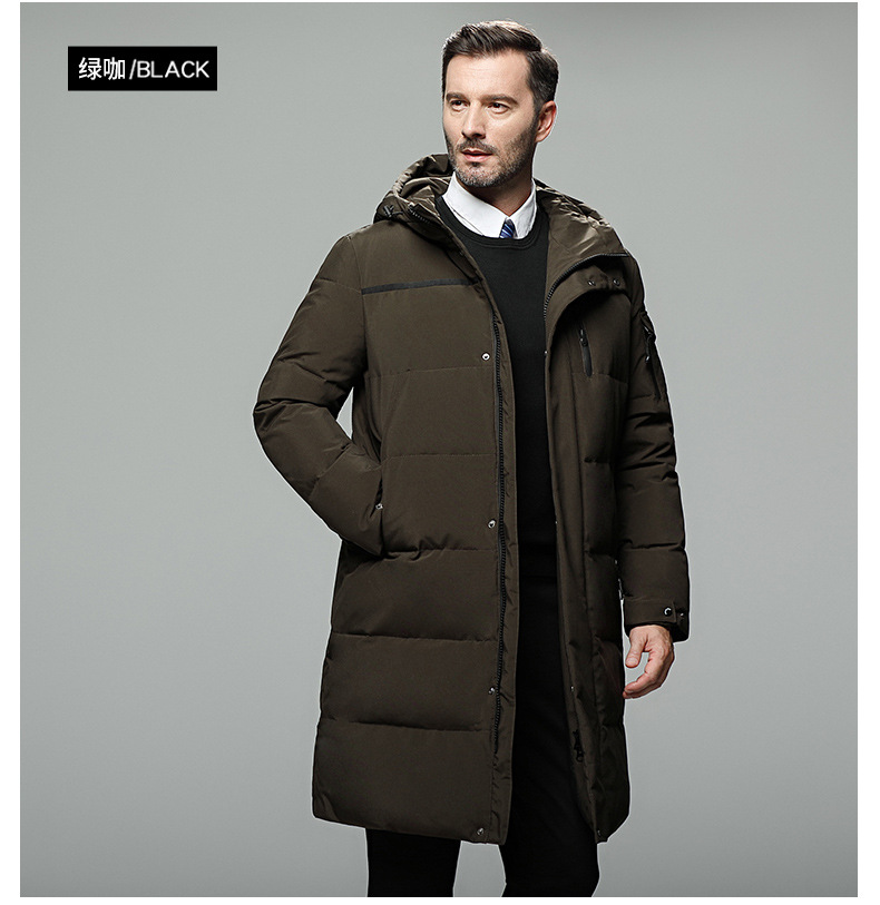 Cross-Border Factory Wholesale Work Clothing Dad Wear Long below Knee Thickening Middle-Aged and Elderly Outdoor down Jacket Men's Coat Cross-Border Factory Wholesale Work Clothing Dad Wear Long below Knee Thickening Middle-Aged and Elderly Outdoor down Jacket Men's Coat