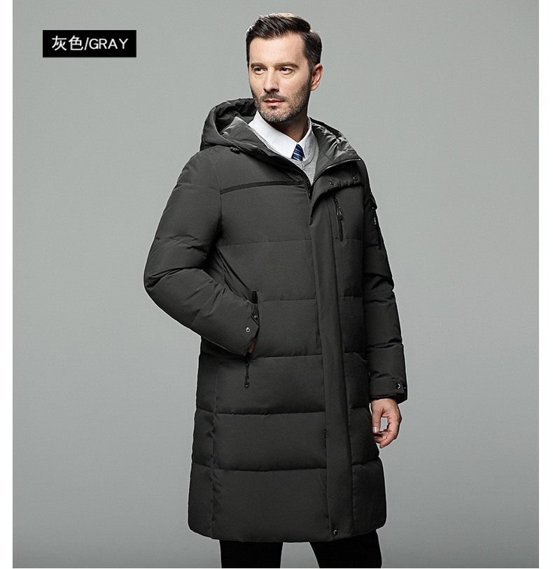 Cross-Border Factory Wholesale Work Clothing Dad Wear Long below Knee Thickening Middle-Aged and Elderly Outdoor down Jacket Men's Coat Cross-Border Factory Wholesale Work Clothing Dad Wear Long below Knee Thickening Middle-Aged and Elderly Outdoor down Jacket Men's Coat