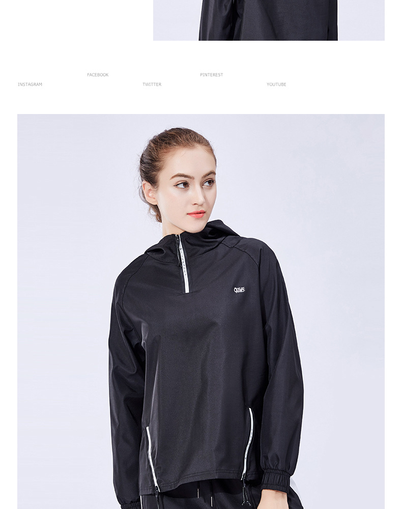 Outdoor wear long-sleeved, loose, casual hooded blazer smock for women's running jacket New fall 2019 outdoor wear long-sleeved, loose, casual hooded blazer smock for women's running jacket