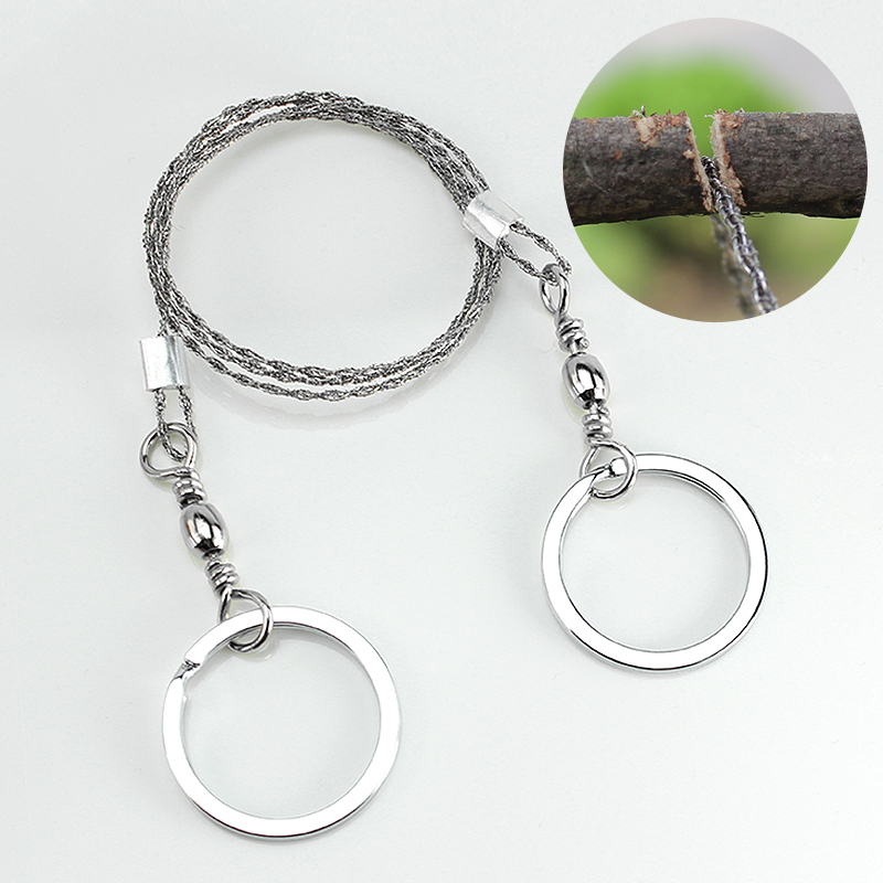 Outdoor Survival Saw Equipment Wire Saw  Coping Saw Stainless Steel Wire Rope Multi-Directional Wire Saw