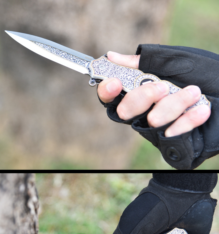 Outdoor Folding Knife Portable Knife High Hardness Single Blade Saber Outdoor Survival Self-Defense Fruit Knife Multifunctional Knife Outdoor Folding Knife Portable Knife High Hardness Single Blade Saber Outdoor Survival Self-Defense Fruit Knife Multifunctional Knife