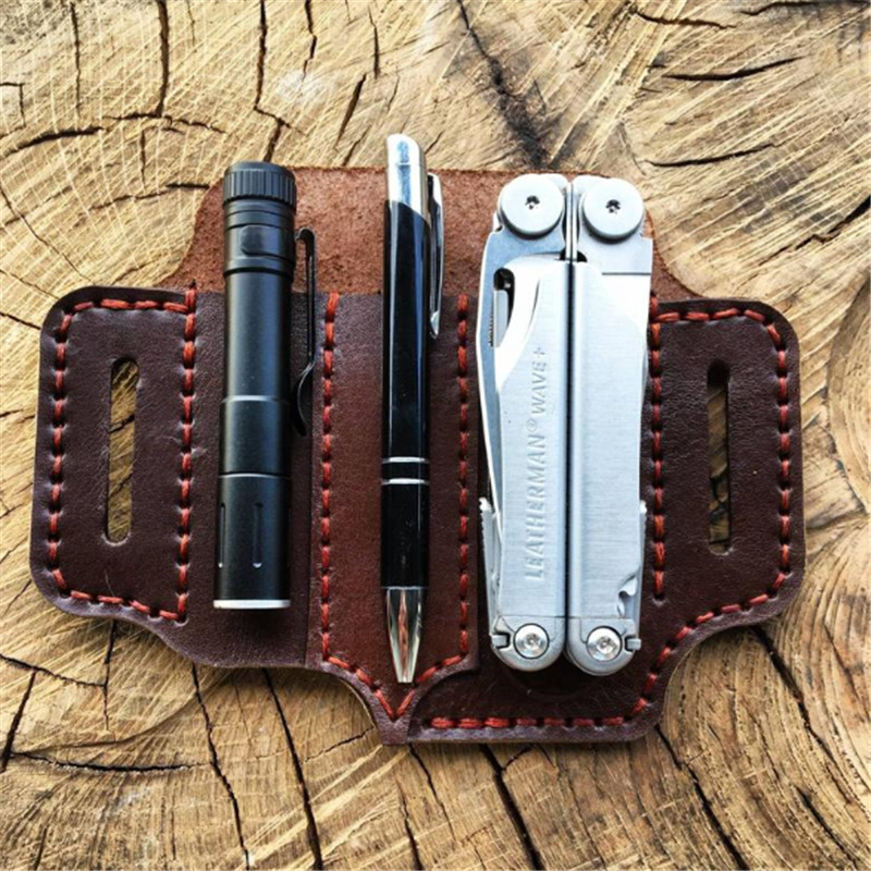 Retro Leather EDC Tactical Tool Storage Leather Case Waist Hanging Outdoor Survival Kit One Piece Dropshipping Retro Leather EDC Tactical Tool Storage Leather Case Waist Hanging Outdoor Survival Kit One Piece Dropshipping
