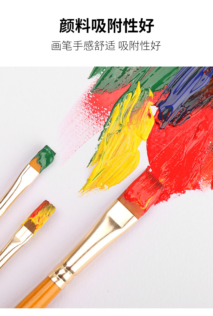 Transon Painting Materials N201 Yellow Rod Golden Nylon Gouache Oil Painting Acrylic Watercolor Brush 10 Sets Transon Painting Materials N201 Yellow Rod Golden Nylon Gouache Oil Painting Acrylic Watercolor Brush 10 Sets