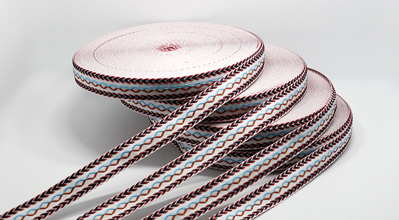 Vintage Ethnic Style Double Arrow Knitted Belt 2.5cm Polyester Jacquard Net Tape Clothing Accessories Factory Wholesale Vintage Ethnic Style Double Arrow Knitted Belt 2.5cm Polyester Jacquard Net Tape Clothing Accessories Factory Wholesale