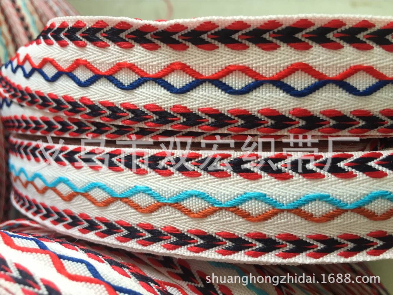 Vintage Ethnic Style Double Arrow Knitted Belt 2.5cm Polyester Jacquard Net Tape Clothing Accessories Factory Wholesale Vintage Ethnic Style Double Arrow Knitted Belt 2.5cm Polyester Jacquard Net Tape Clothing Accessories Factory Wholesale