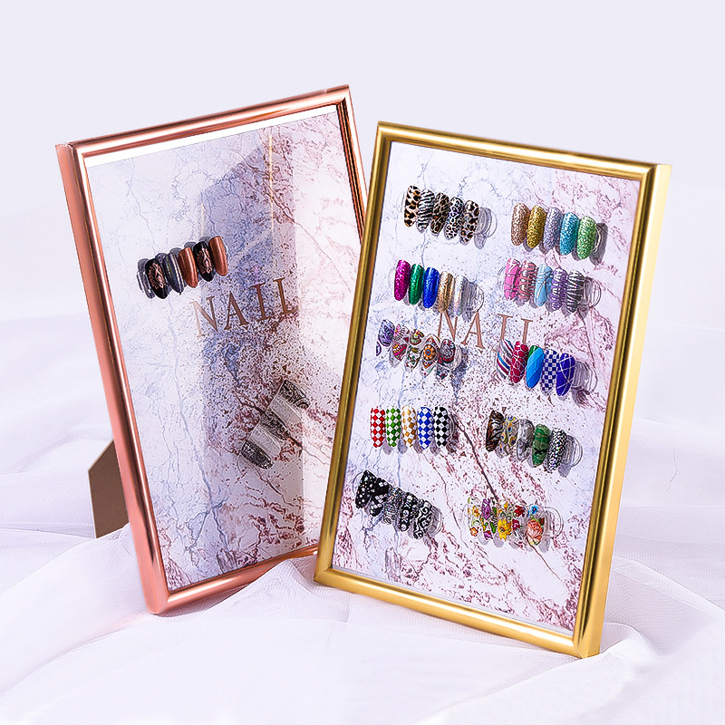 Manicure Display Photo Frame Movable Position Nail Salon Finished Japanese Display Stand Double-Sided Adhesive Tape