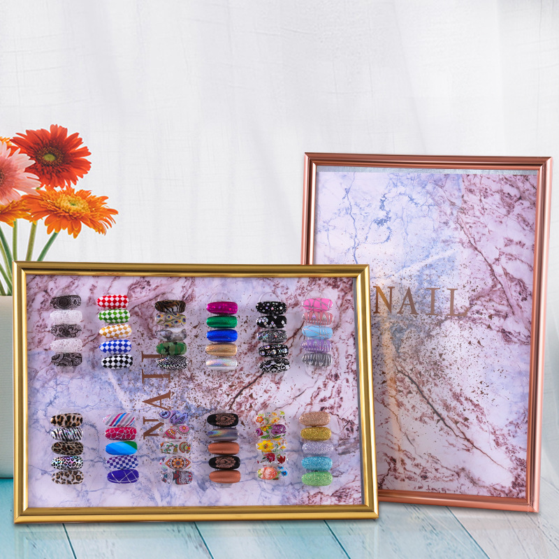 Manicure Display Photo Frame Movable Position Nail Salon Finished Japanese Display Stand Double-Sided Adhesive Tape Manicure Display Photo Frame Movable Position Nail Salon Finished Japanese Display Stand Double-Sided Adhesive Tape