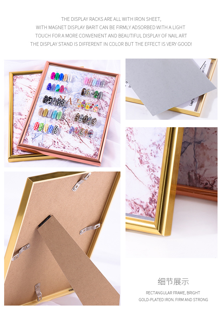 Manicure Display Photo Frame Movable Position Nail Salon Finished Japanese Display Stand Double-Sided Adhesive Tape Manicure Display Photo Frame Movable Position Nail Salon Finished Japanese Display Stand Double-Sided Adhesive Tape