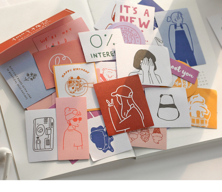 Mr. Paper Sticker Package Island Garden Renewal Small Fresh and Writable Journal Material DIY Sticker 6-Style Selection Mr. Paper Sticker Package Island Garden Renewal Small Fresh and Writable Journal Material DIY Sticker 6-Style Selection
