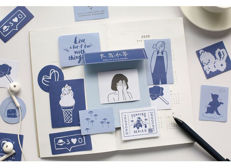 Mr. Paper Sticker Package Island Garden Renewal Small Fresh and Writable Journal Material DIY Sticker 6-Style Selection Mr. Paper Sticker Package Island Garden Renewal Small Fresh and Writable Journal Material DIY Sticker 6-Style Selection