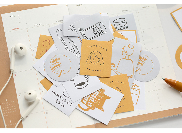 Mr. Paper Sticker Package Island Garden Renewal Small Fresh and Writable Journal Material DIY Sticker 6-Style Selection Mr. Paper Sticker Package Island Garden Renewal Small Fresh and Writable Journal Material DIY Sticker 6-Style Selection