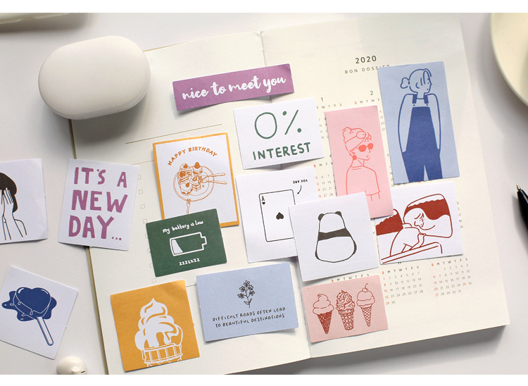 Mr. Paper Sticker Package Island Garden Renewal Small Fresh and Writable Journal Material DIY Sticker 6-Style Selection Mr. Paper Sticker Package Island Garden Renewal Small Fresh and Writable Journal Material DIY Sticker 6-Style Selection