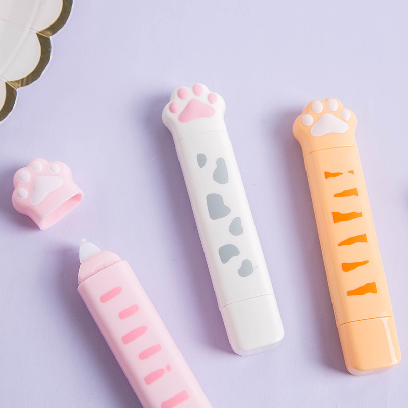 Twingo Tiangao Cat&#039;s Paw Correction Tape Soft and Adorable Cat Correction Tape Double-Headed Correction Tape Dotting Glue Double-Sided Tape