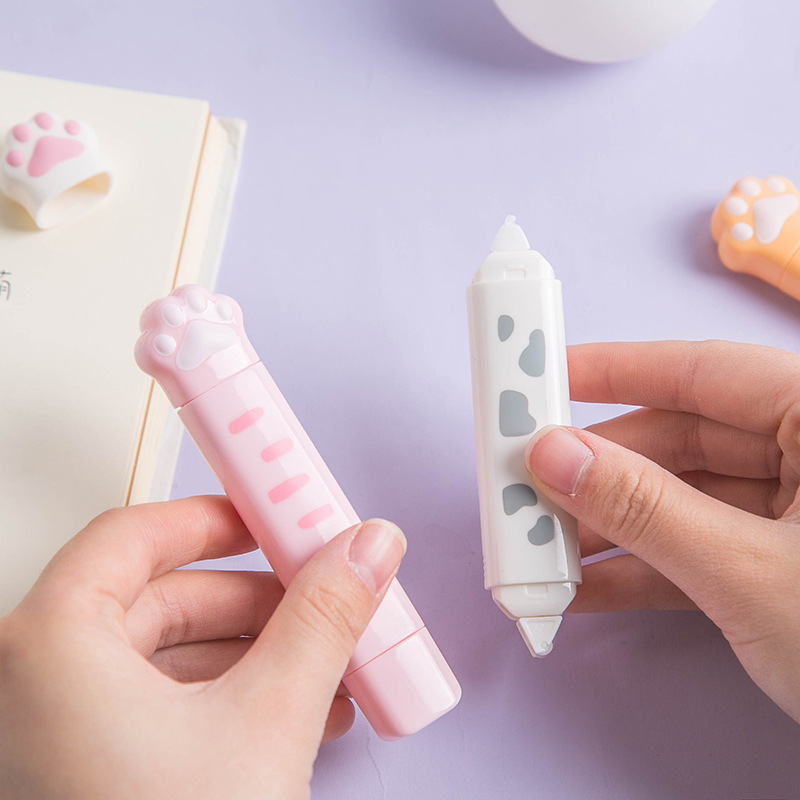 Twingo Tiangao Cat&#039;s Paw Correction Tape Soft and Adorable Cat Correction Tape Double-Headed Correction Tape Dotting Glue Double-Sided Tape