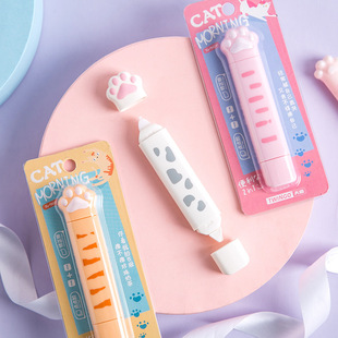 Twingo Tiangao Cat's Paw Correction Tape Soft and Adorable Cat Correction Tape Double-Headed Correction Tape Dotting Glue Double-Sided Tape