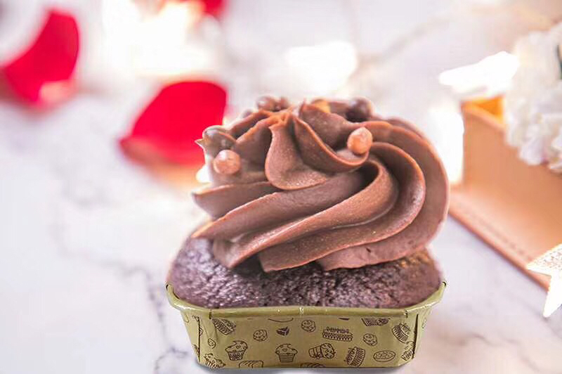 Cake Cup, Machine Production Cup Roll Mouth Cup Love Curling Cup Roll Mouth Cup Paper Cups Cake Tray Anti-Oil Paper Cup Saucer