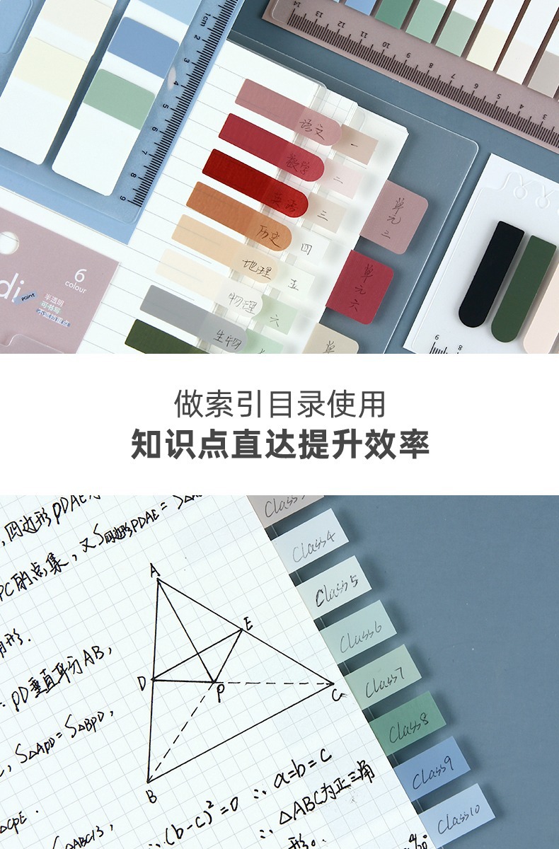 SOTI Time Creative Sticky Note PET Message Sticker Morandi Fresh Note Paper Translucent Note Sticker Wholesale SOTI Time Creative Sticky Note PET Message Sticker Morandi Fresh Note Paper Translucent Note Sticker Wholesale