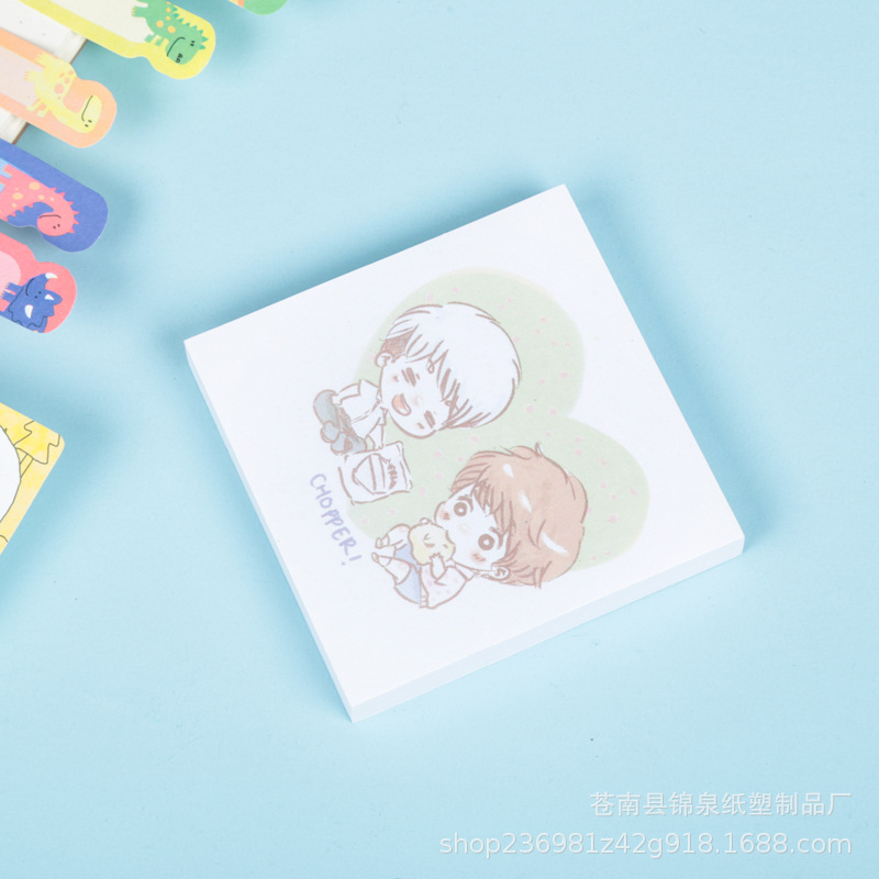 Factory Wholesale Cute Cartoon Creativity Sticky Notes Square Shaped Note Sticker Printing Note Paper Customization plus Logo Factory Wholesale Cute Cartoon Creativity Sticky Notes Square Shaped Note Sticker Printing Note Paper Customization plus Logo