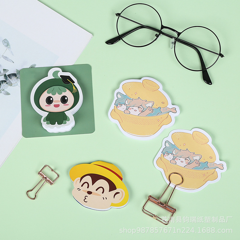 Batch Hair Fringe Grip Stabilizer Pad Notepad Customized Creative Sticky Note Cute Post-It Notes Advertising Note Paper Customized Note Sticker